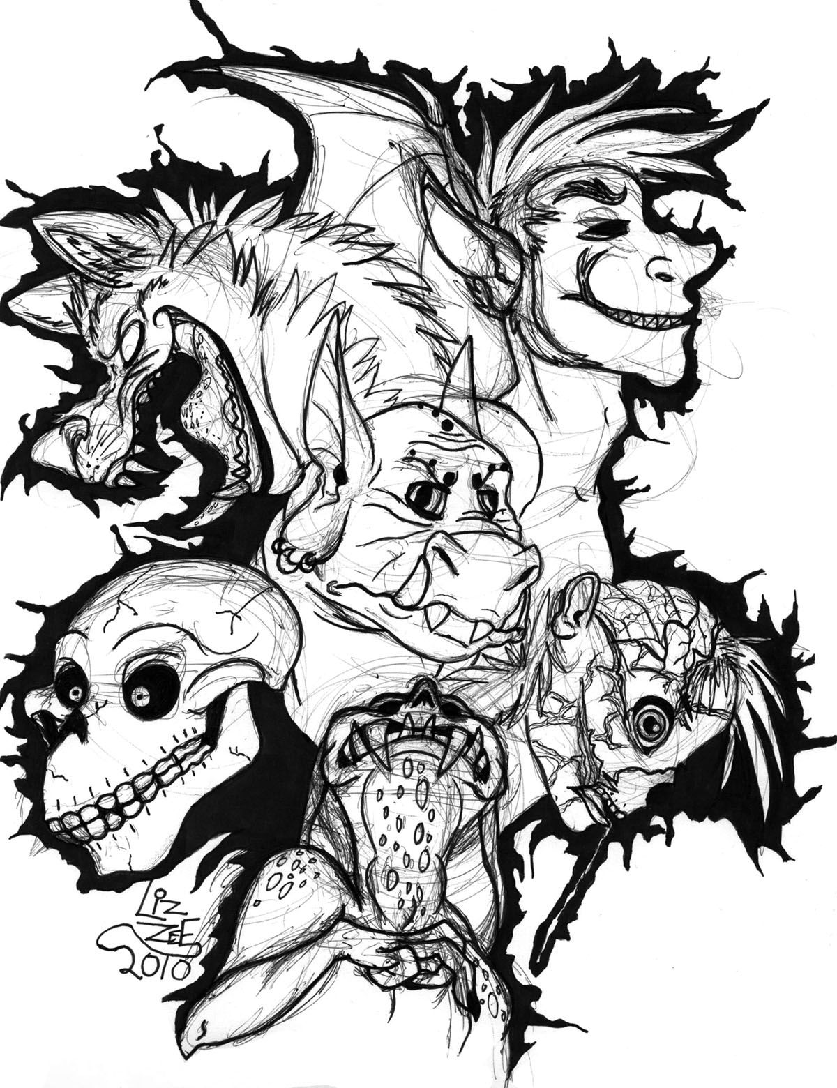 Scary Monster Printable Coloring Pages - High Quality Coloring Pages