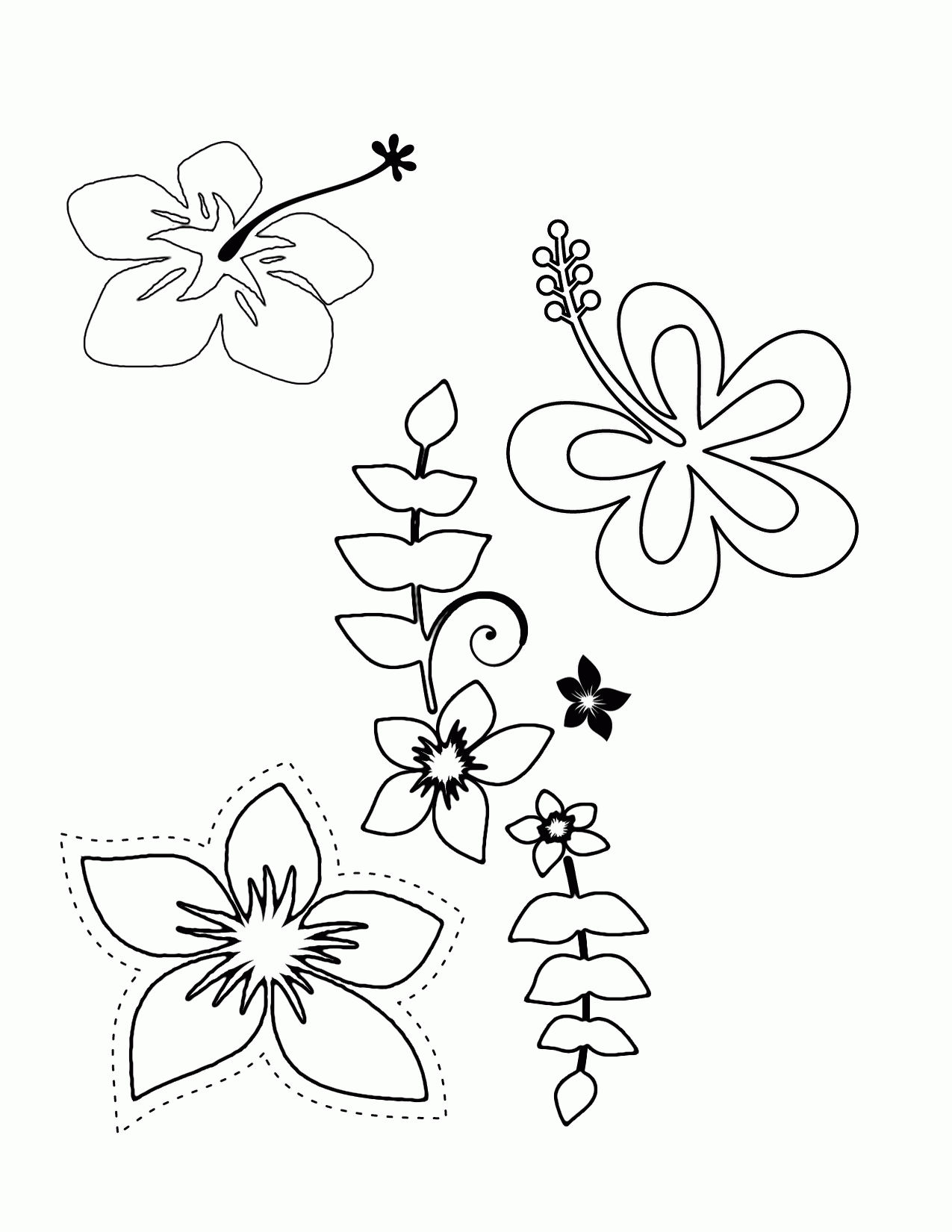 free hawaiian themed coloring pages | Best Coloring Page Site