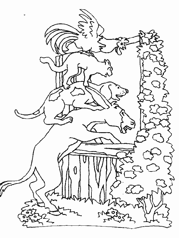 Bremen town Musicians Coloring page