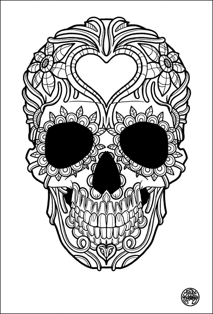 Beautiful Skull Coloring Pages For Adults - Coloring Pages For All ...