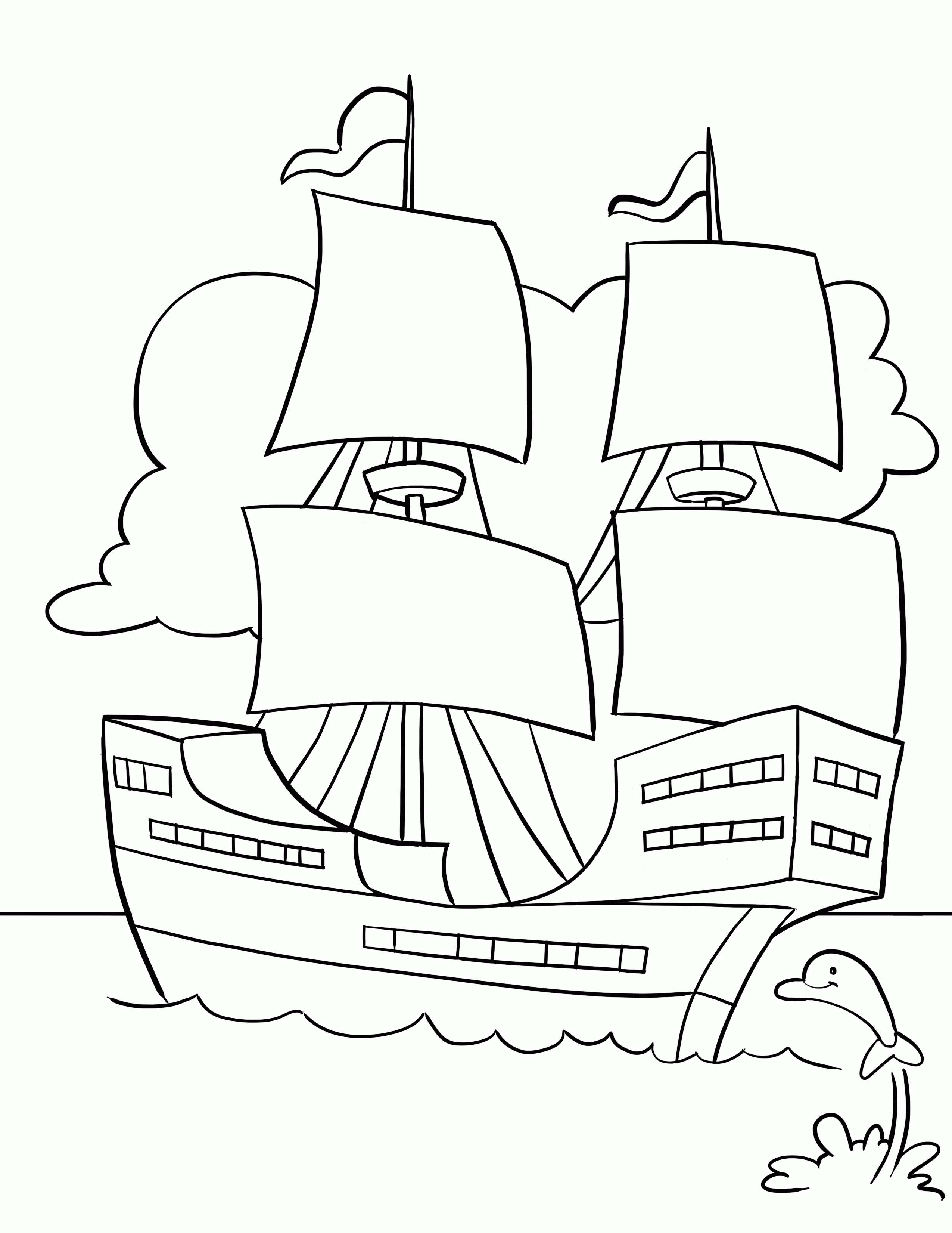 Mayflower Coloring Page