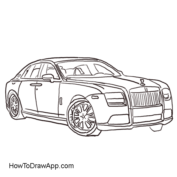 How to draw a rolls royce step by step – a photo lesson for everybody
