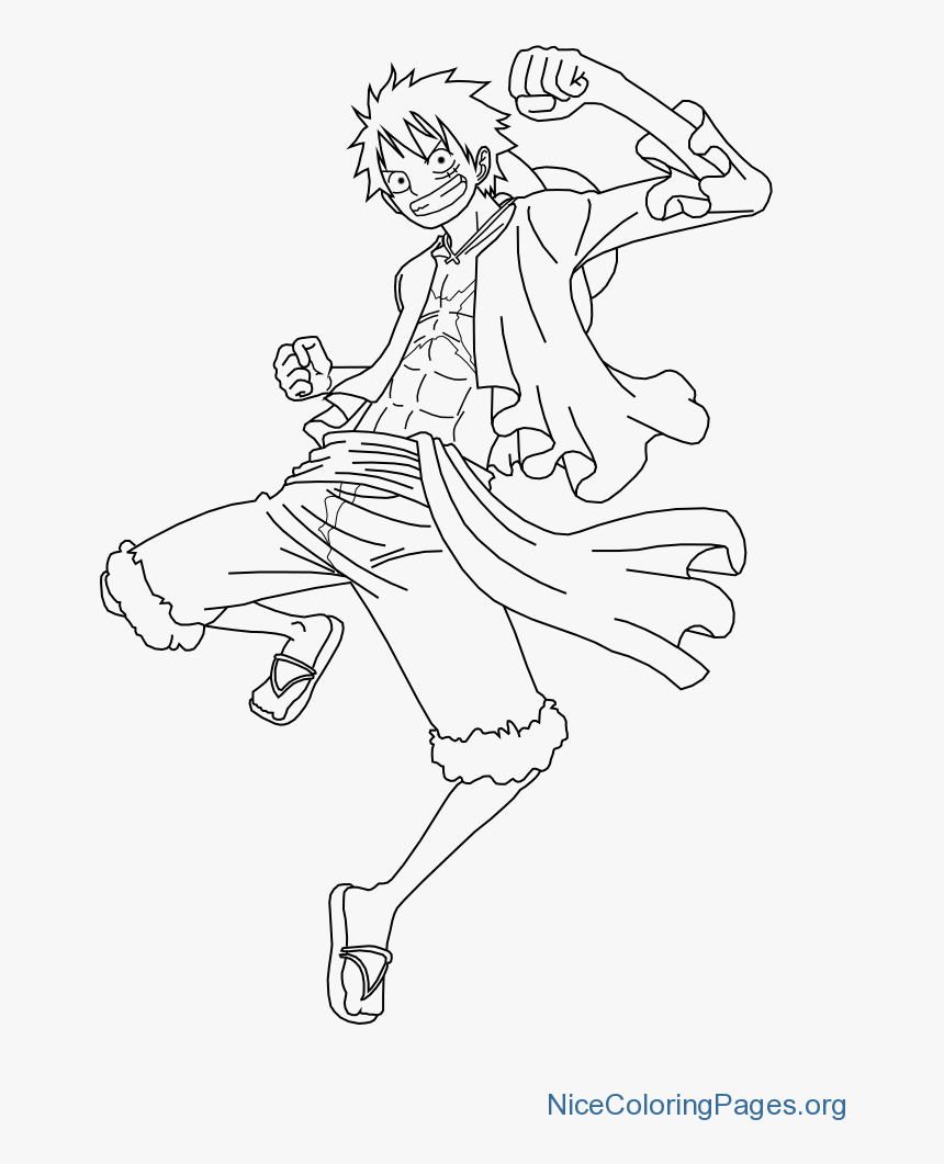Monkey D Luffy Coloring Pages M7 , Png Download, Transparent Png - kindpng