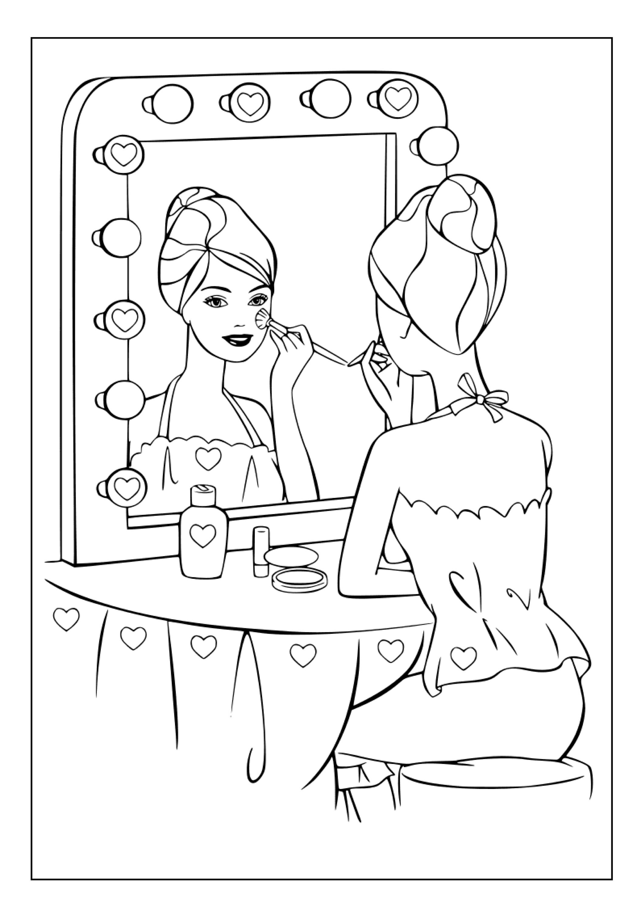 Printable Makeup Coloring Pages for ...