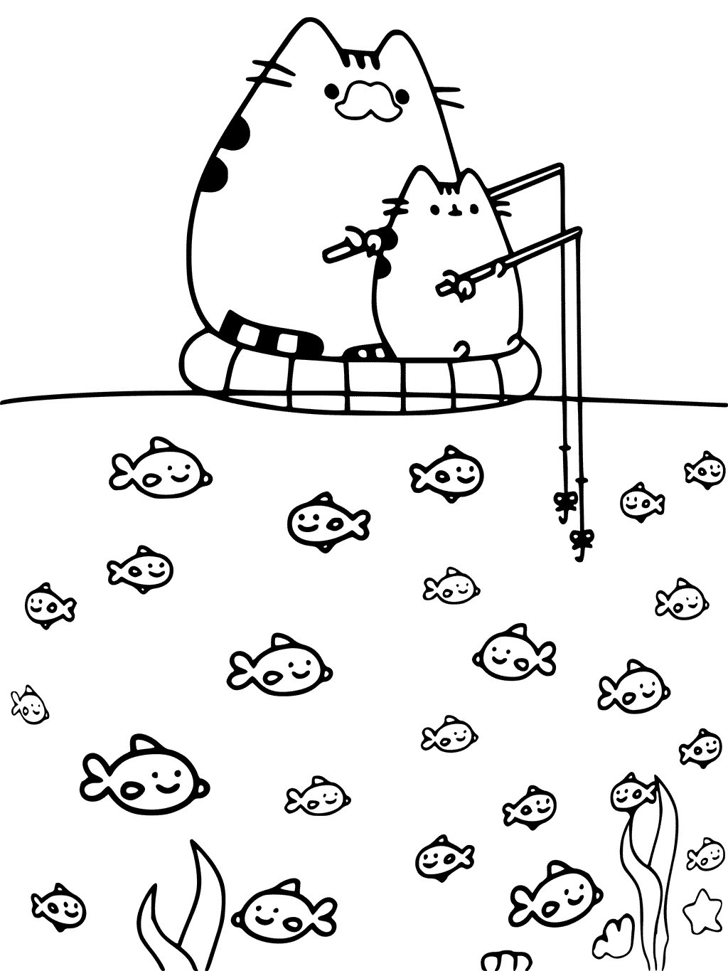 Coloring Pages Pusheen The Cat is ...