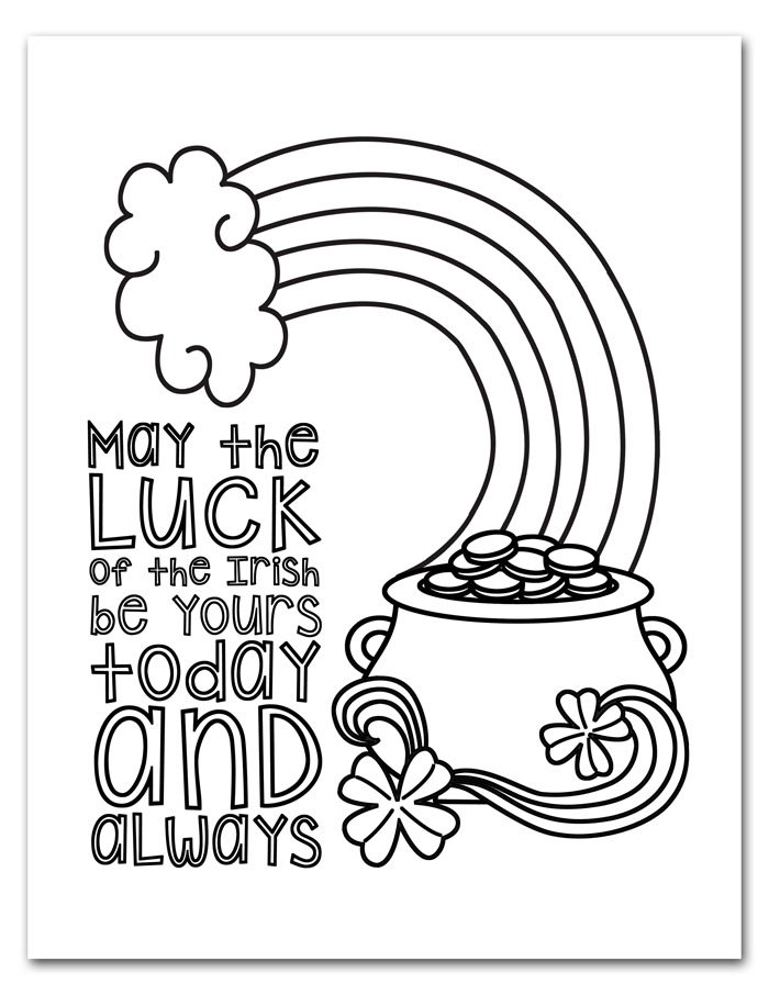 Free Printable St. Patrick's Day Coloring Pages | i should be mopping the  floor