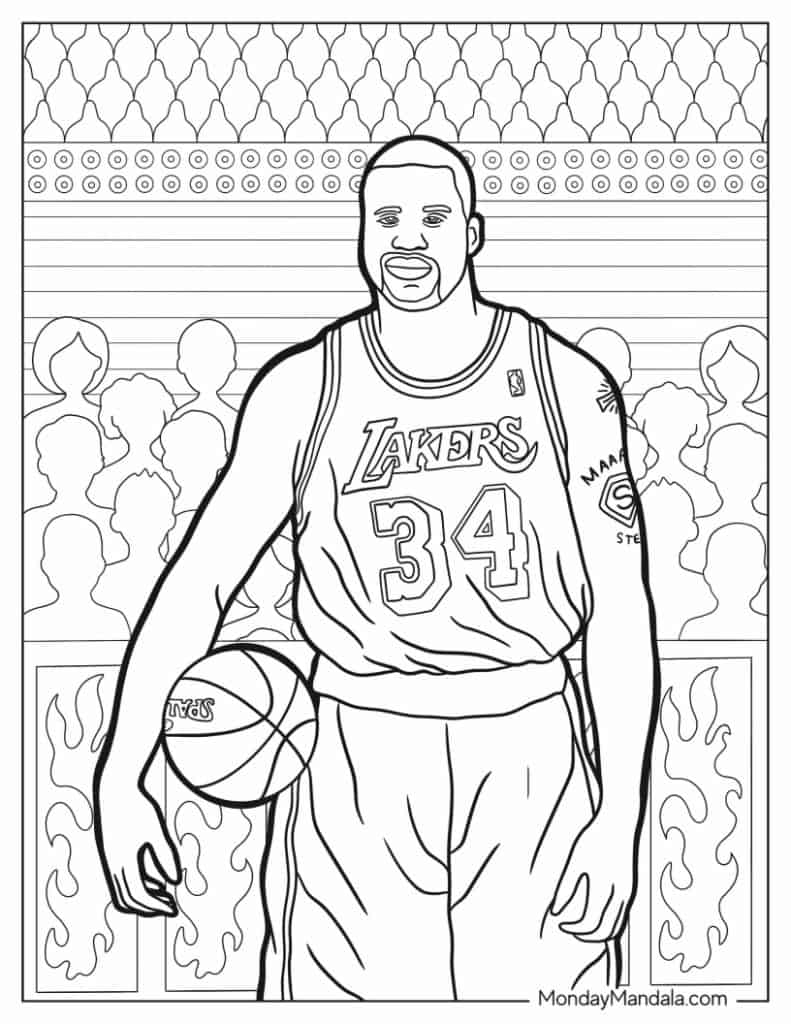 30 NBA & Basketball Coloring Pages ...