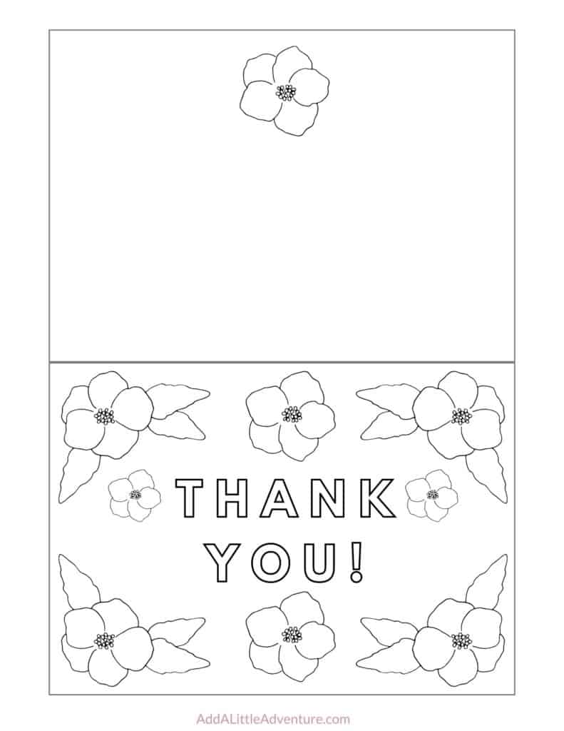 Free Printable Thank You Cards to Color ...