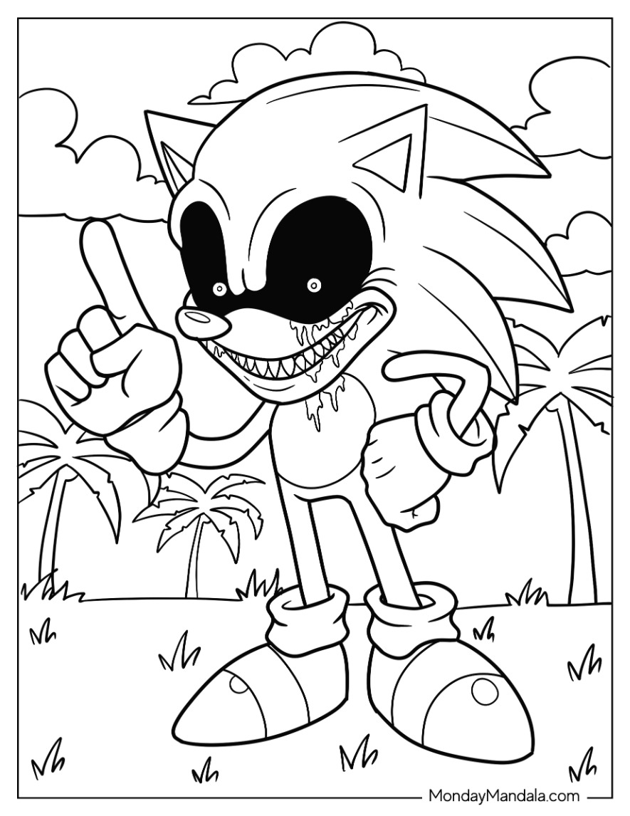 20 Sonic Exe Coloring Pages (Free PDF ...