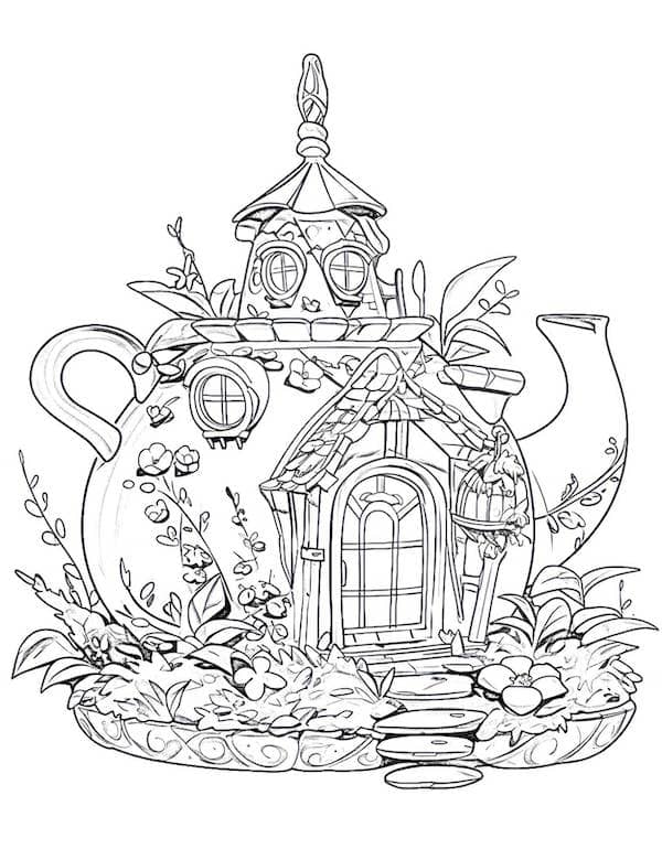 65 House Coloring Pages For Adults And ...