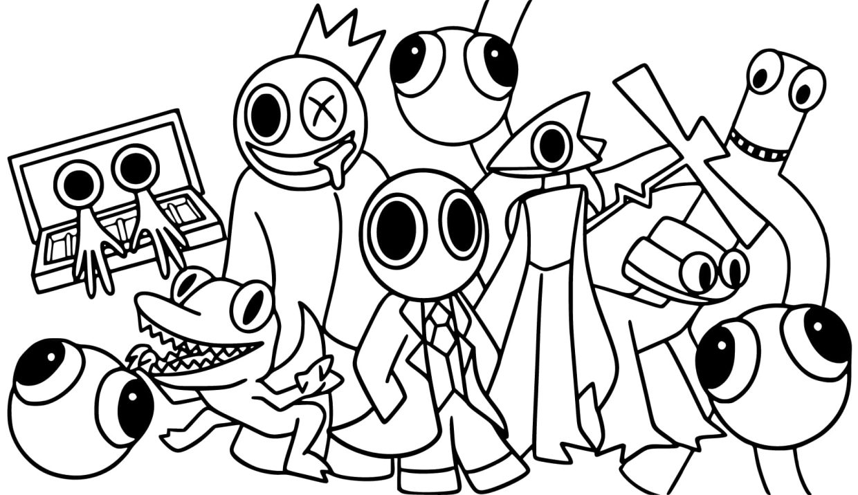 Rainbow Friends Coloring Pages - Free and Easy Printables