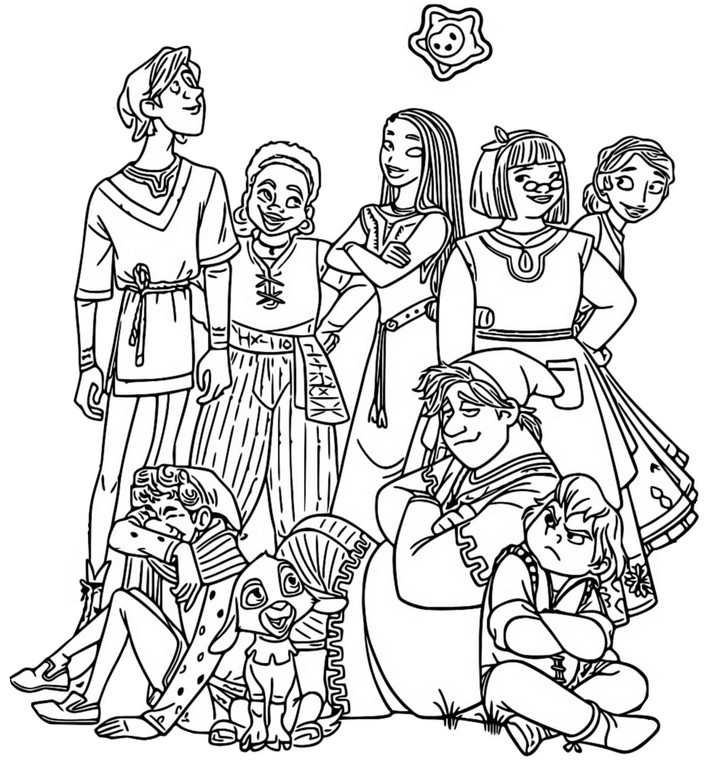 Disney Wish Coloring Pages Coloring Nation