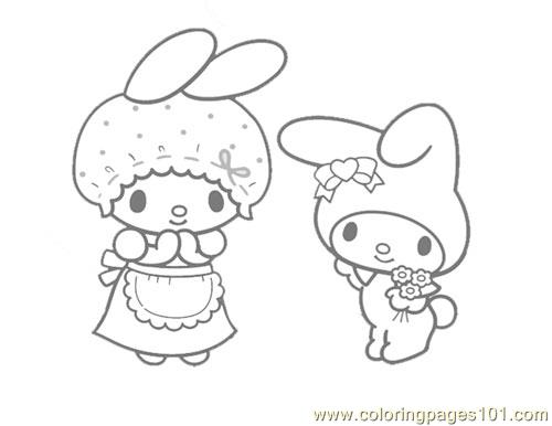 My Melody Coloring Page for Kids - Free Hello Kitty Printable Coloring Pages  Online for Kids - ColoringPages101.com | Coloring Pages for Kids