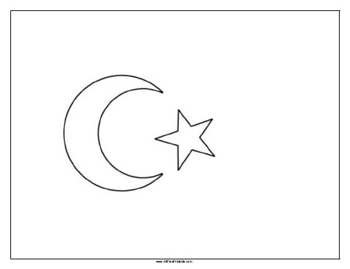 Turkey Flag Coloring Page | Free Printable