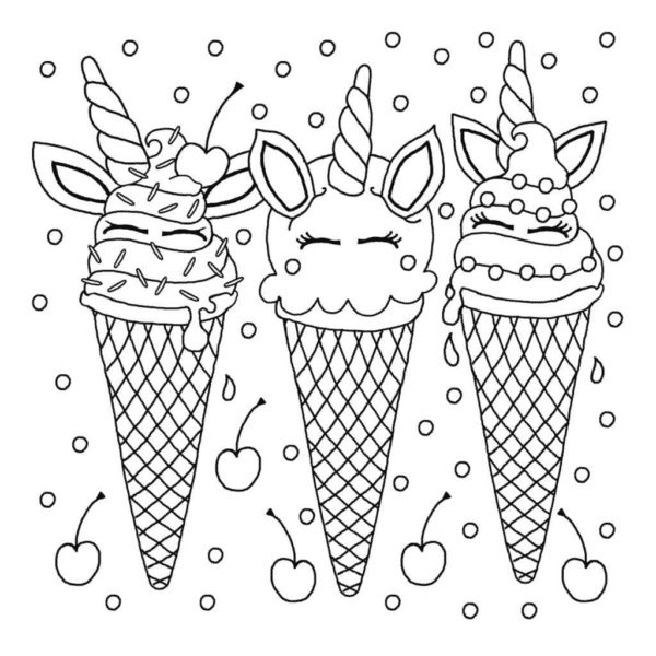 Unicorns Ice Cream Coloring Pages - Ice Cream Coloring Pages - Coloring  Pages For Kids And Adults