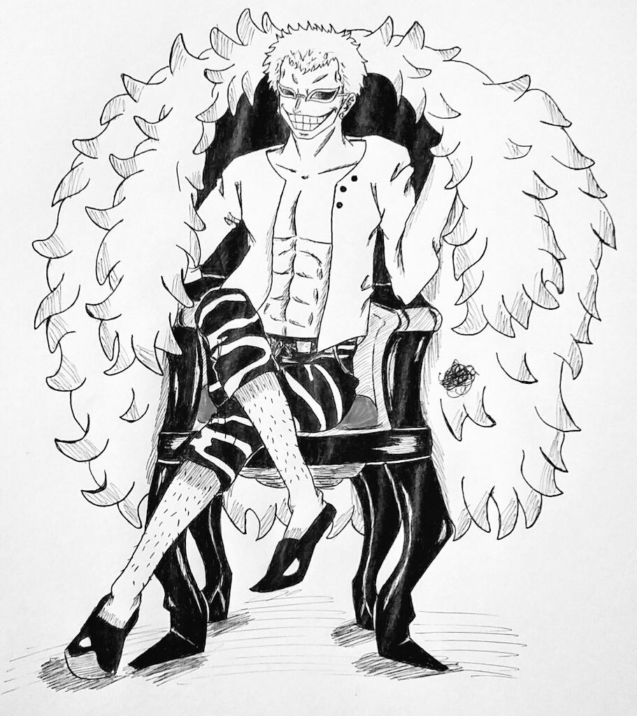 Donquixote Doflamingo 6 Coloring Page - Anime Coloring Pages