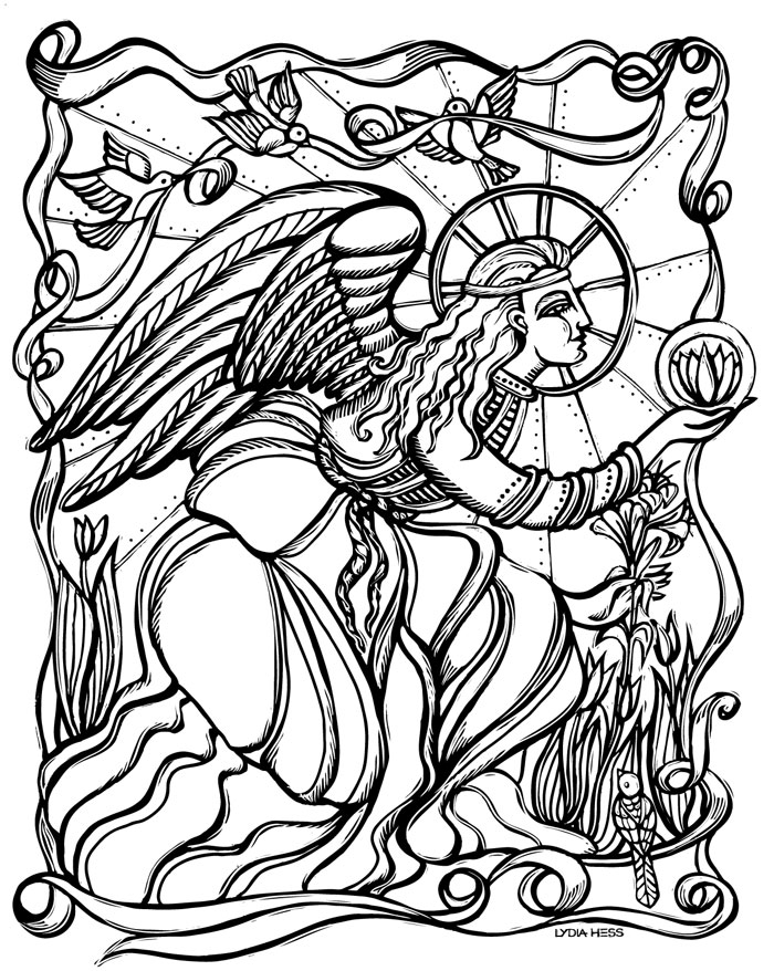 Sacred Angels Coloring Book — Lydia Hess