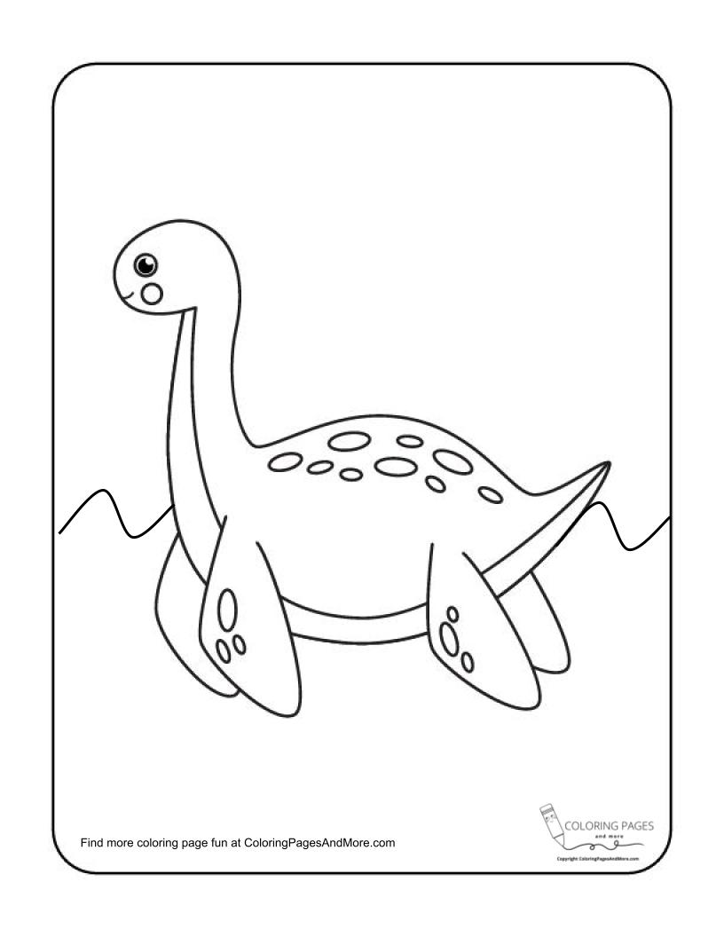 Free Loch Ness Monster Coloring Page - Coloring Pages and More