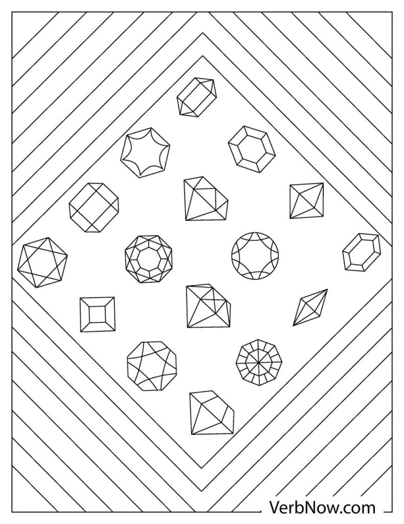 Free GEMSTONES Coloring Pages & Book for Download (Printable PDF) - VerbNow