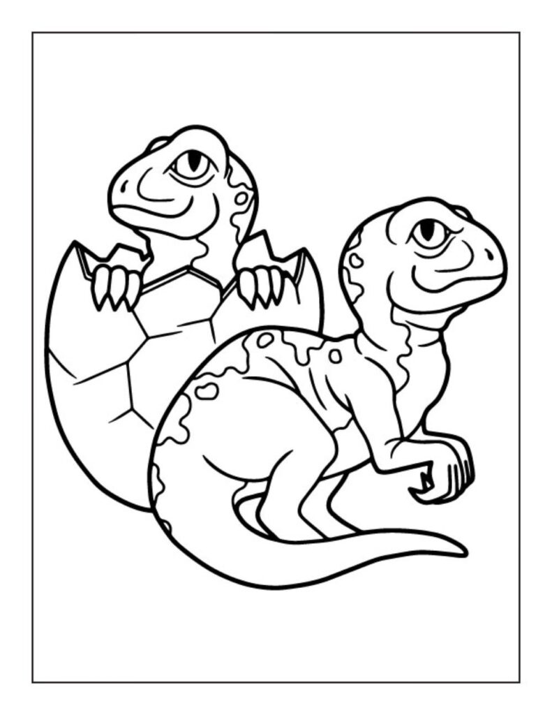 Free DINOSAUR Coloring Pages for Download (Printable PDF) - VerbNow