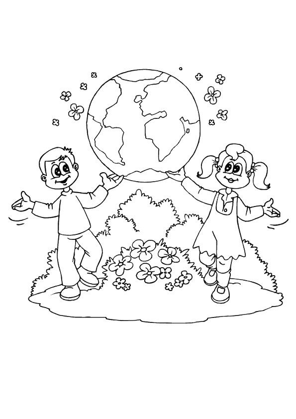 Planet Earth Coloring Page | Earth day coloring pages, Coloring pages, Earth  coloring pages