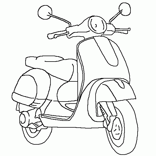 Drawing Scooter #139533 (Transportation) – Printable coloring pages