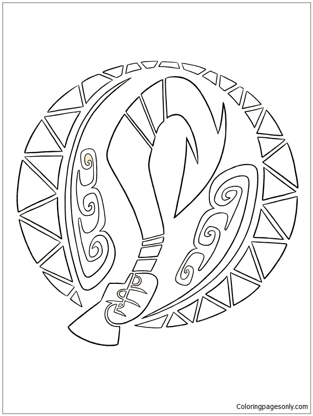 Maui s Hook From Moana Coloring Pages - Cartoons Coloring Pages - Coloring  Pages For Kids And Adults