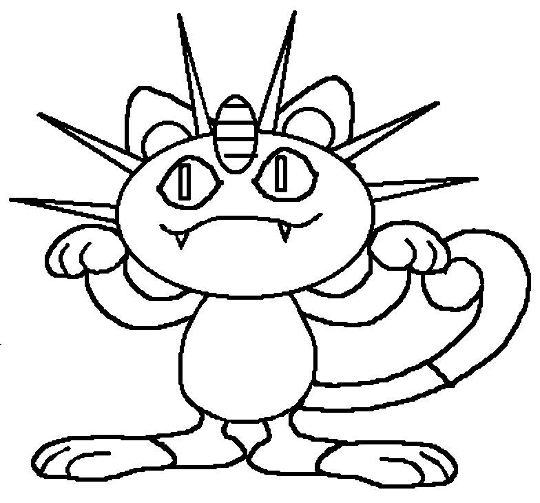 Meowth coloring page - Coloring Nation