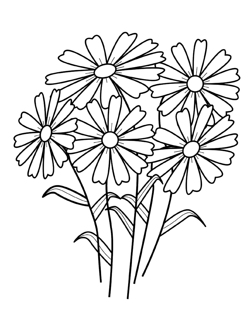 Free Printable Flower Coloring Pages For Kids - Best Coloring ...