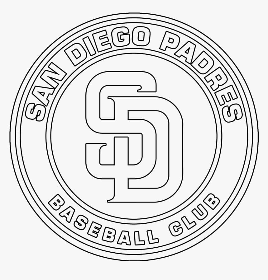 San Diego Padres Logo Coloring Page - Free Printable Coloring Pages for Kids