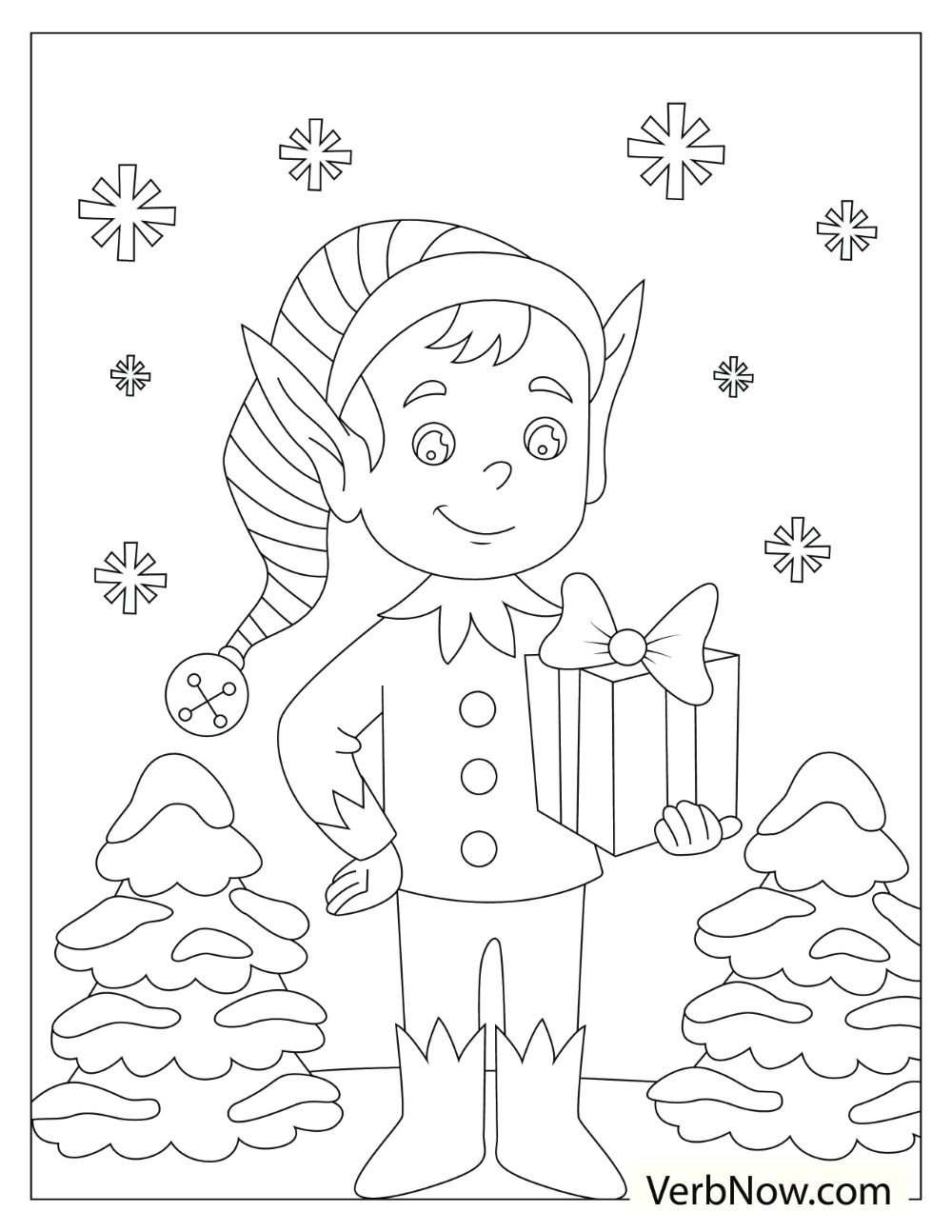 Free ELF Coloring Pages & Book for Download (PDF) - VerbNow