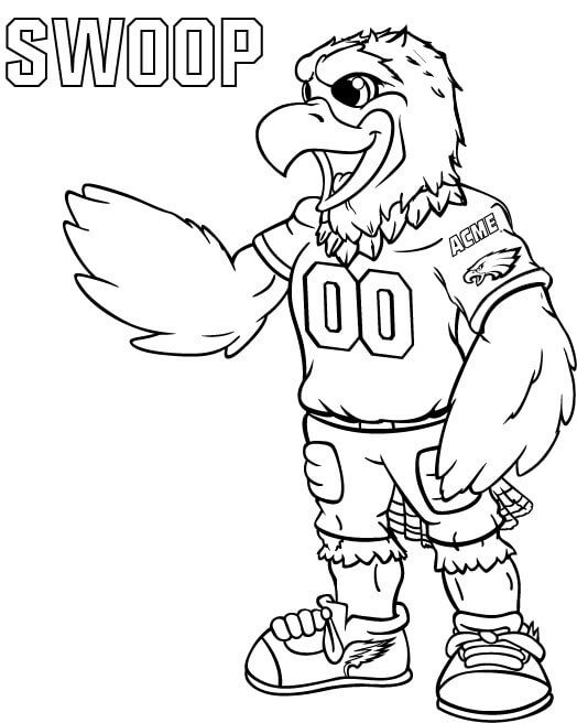 Swoop Philadelphia Eagles Coloring Pages | Football coloring pages, Coloring  pages, Sports coloring pages