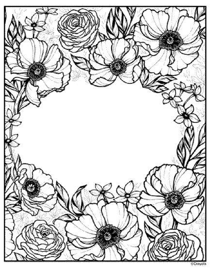 Rose and Blooming Flowers Coloring Page | crayola.com