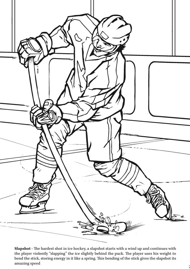 GOAL! The Hockey Coloring Book Dover Publications | Sports coloring pages,  Coloring books, Coloring pages