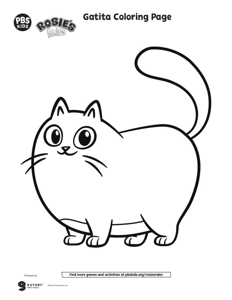 Gatita Coloring Page | Kids Coloring Pages | PBS KIDS for Parents