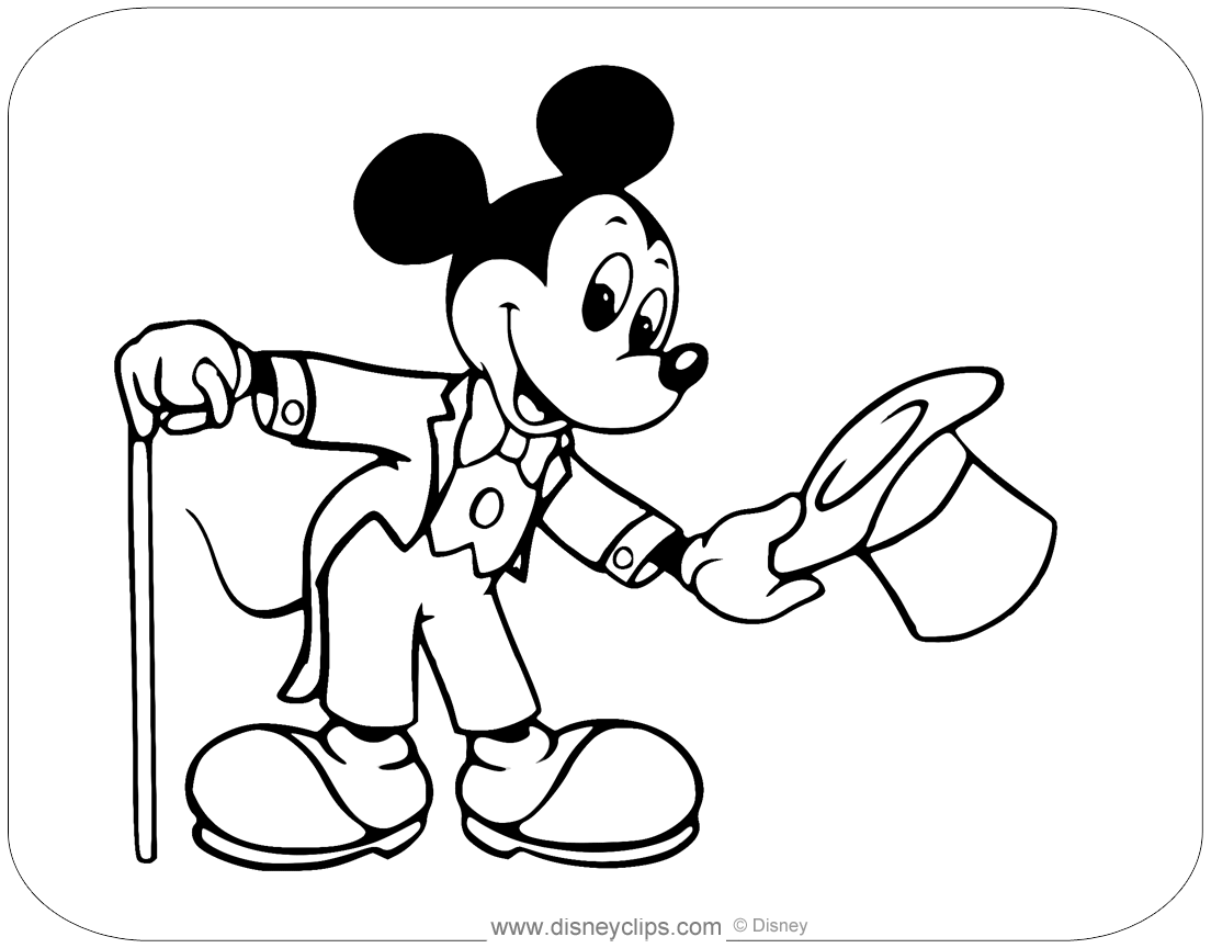 Mickey Mouse Special Events Coloring Pages | Disneyclips.com