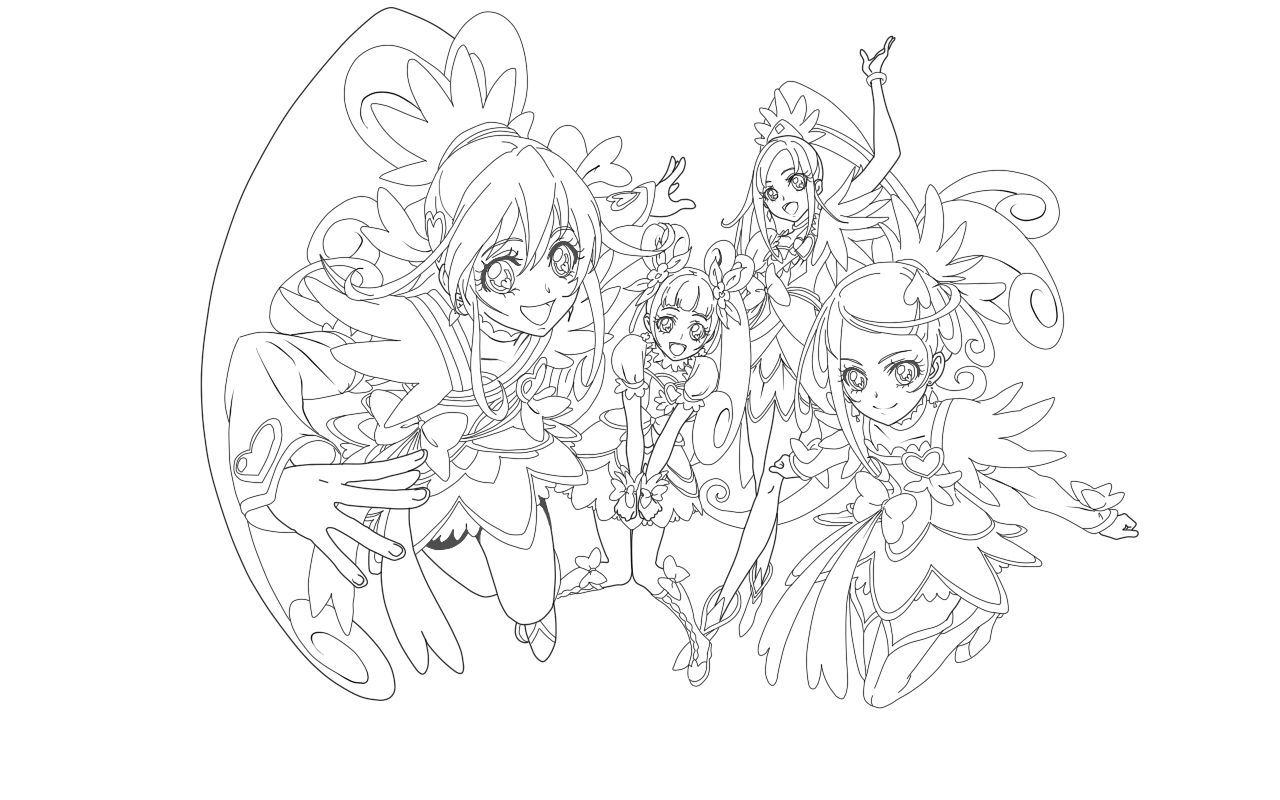 Dokidoki precure coloring pages | Cute coloring pages, Art diary, Coloring  pages