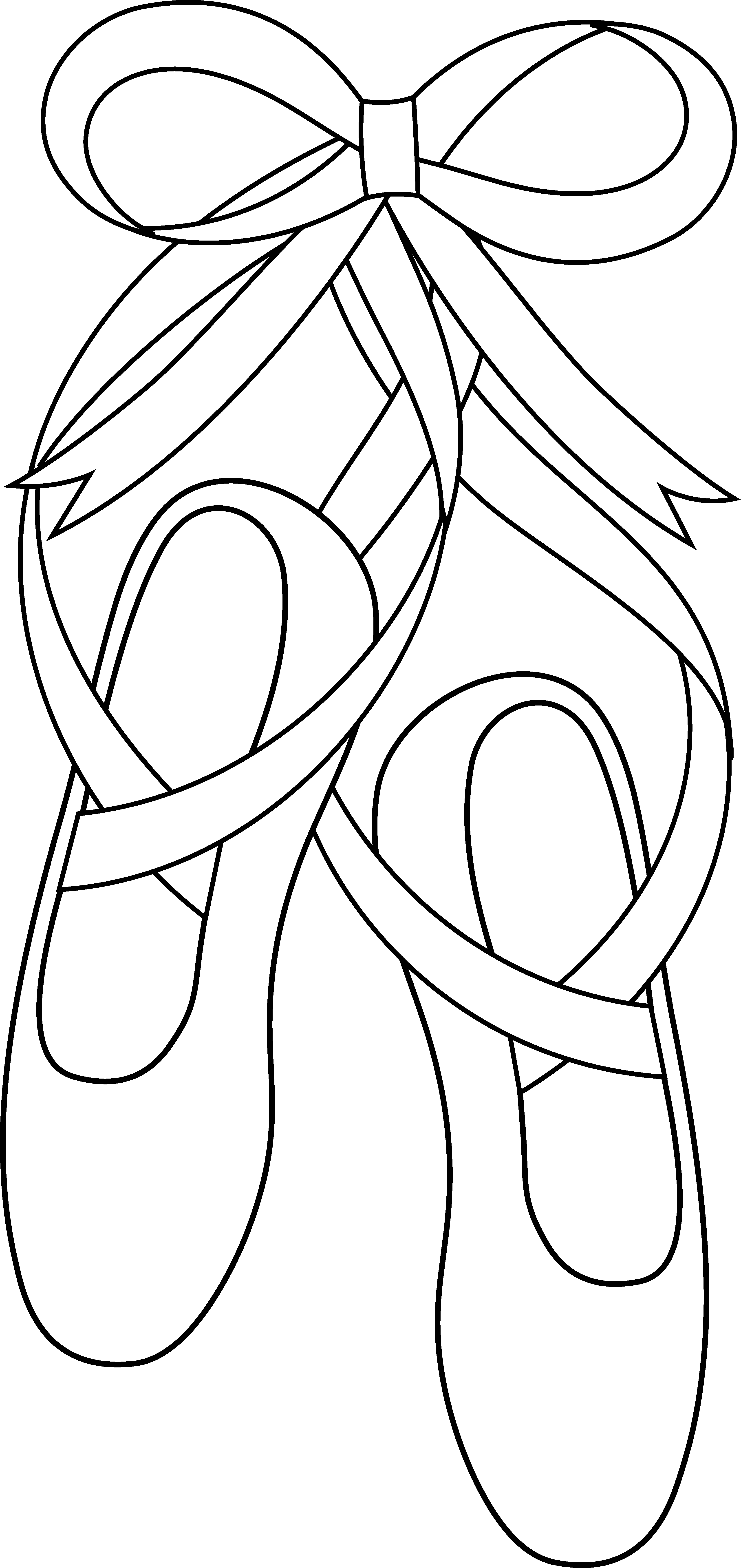 Ballet Slippers Line Art - Free Clip Art | Ballet crafts, Dance crafts, Coloring  pages