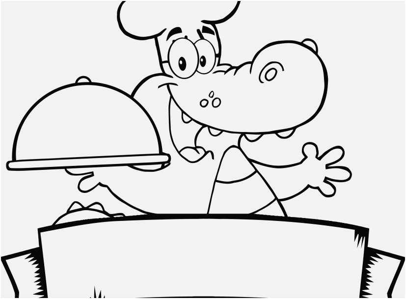 Restaurant Coloring Pages Image Coloring Page Of A Happy Alligator ...