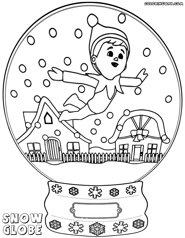 Snow Globes Coloring Pages - Coloring Nation