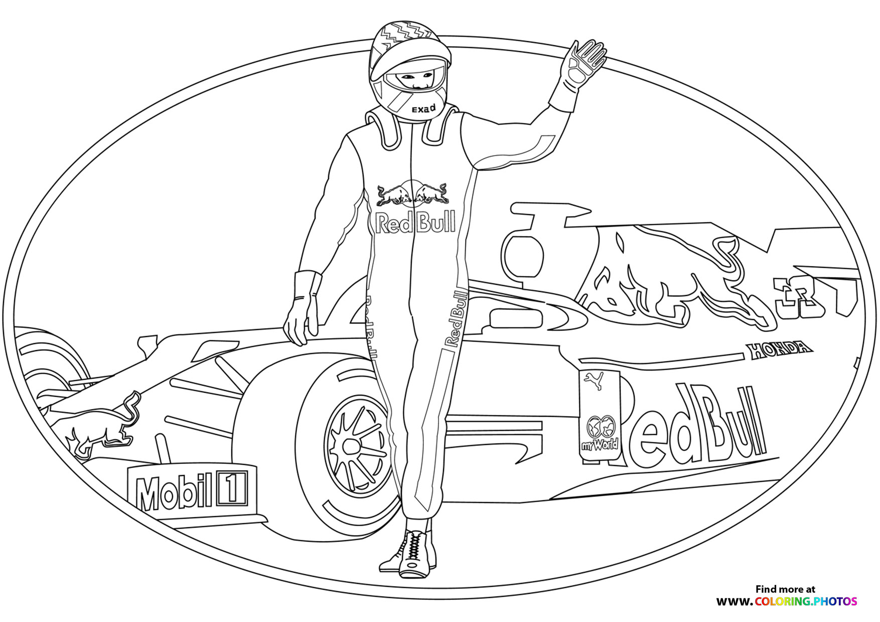 Red Bull Formula 1 car - Coloring Pages ...