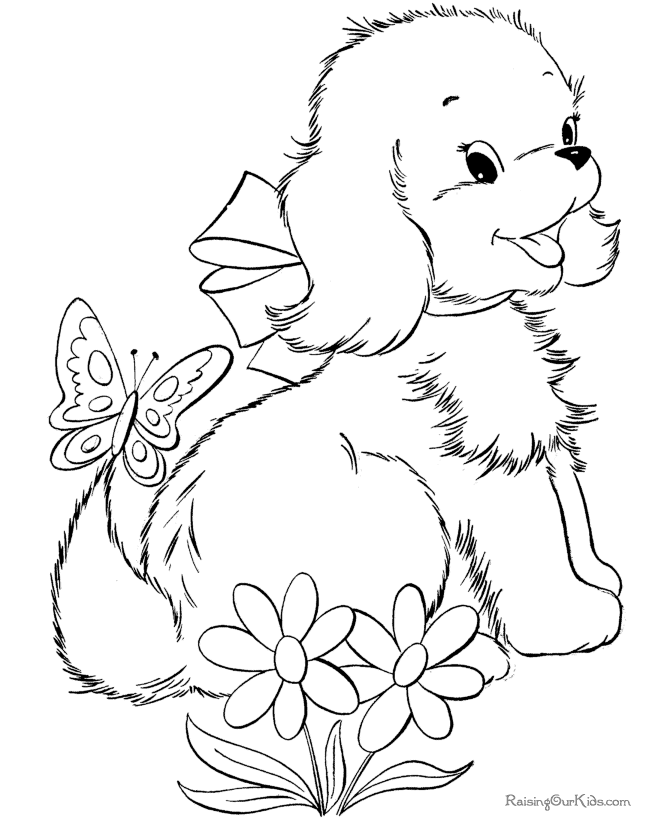 Puppy Coloring Pages - Free and Printable!
