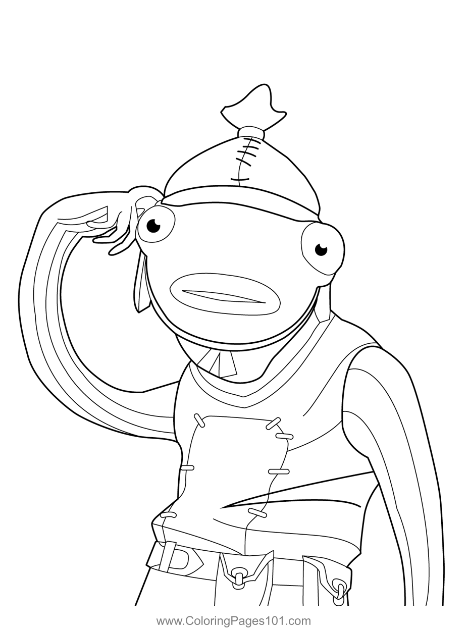 Fishstick Fortnite Coloring Page for Kids - Free Fortnite Printable Coloring  Pages Online for Kids - ColoringPages101.com | Coloring Pages for Kids