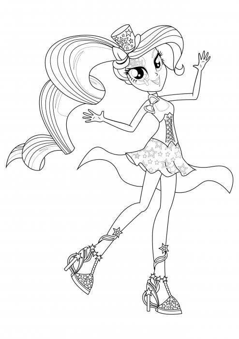 Rainbow Rocks Trixie coloring pages, My Little Pony Equestria Girls -  Rainbow Rock coloring pages - Colorings.cc