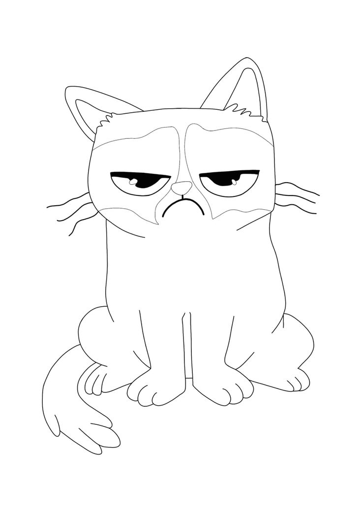 Grumpy Cat Coloring Pages - 2 Free Coloring Sheets (2020) | Cat coloring  page, Coloring pages, Free coloring sheets