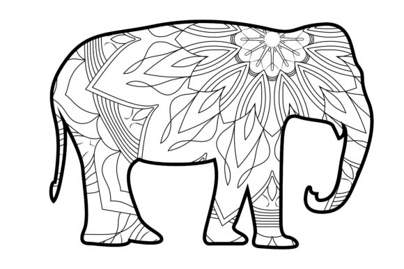 10 Animals Mandala Coloring Book Pages Graphic by Designood · Creative  Fabrica