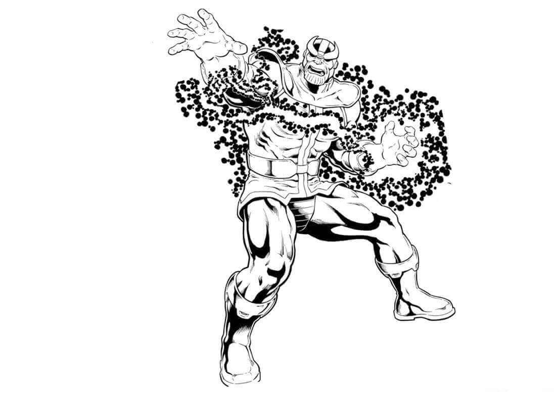 The cosmic energy around Thanos from Avengers Infinty War Coloring Pages -  Avengers Coloring Pages - Coloring Pages For Kids And Adults