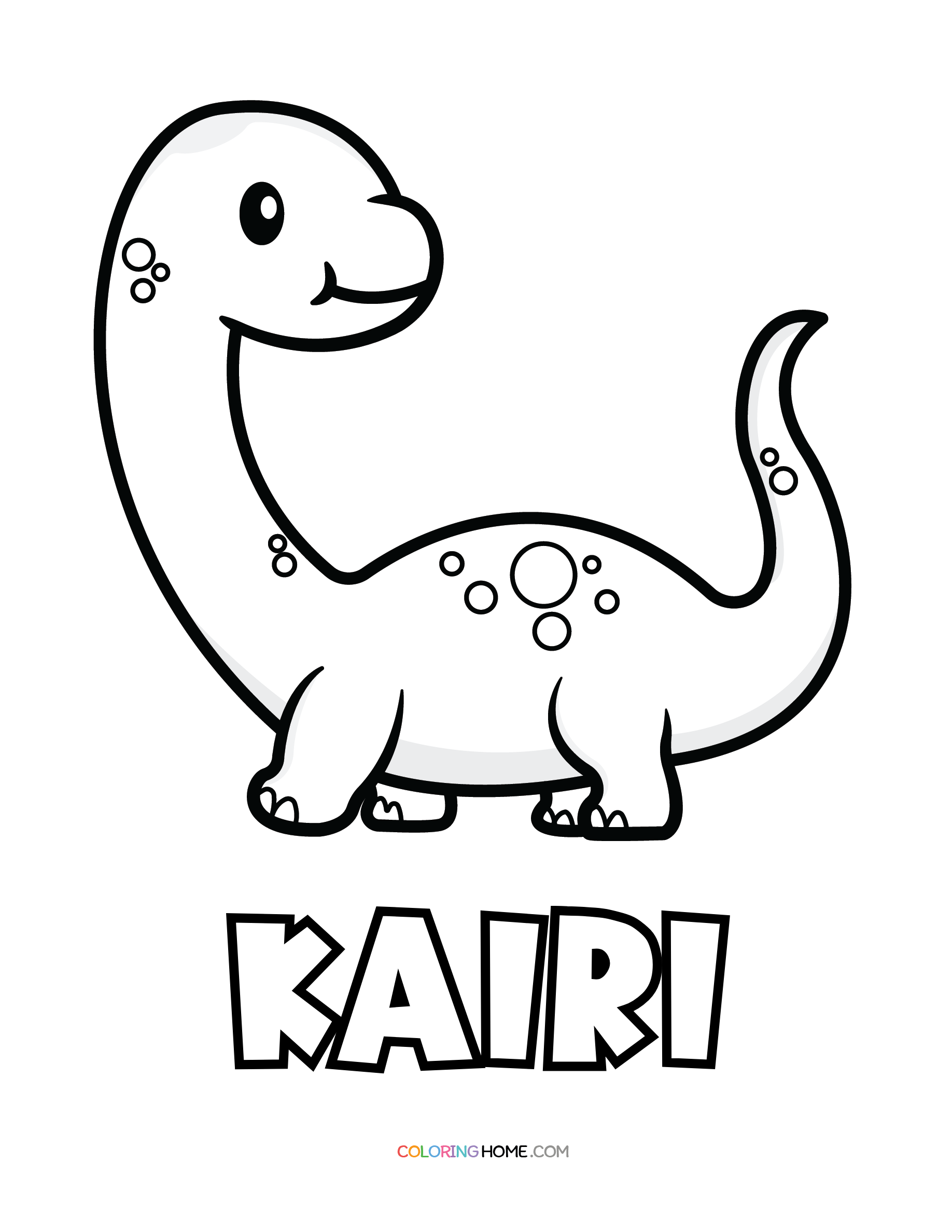 Kairi dinosaur coloring page