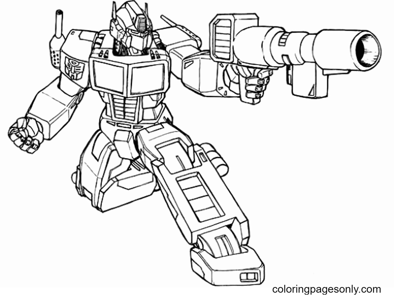 Optimus Prime Free Printable Coloring ...