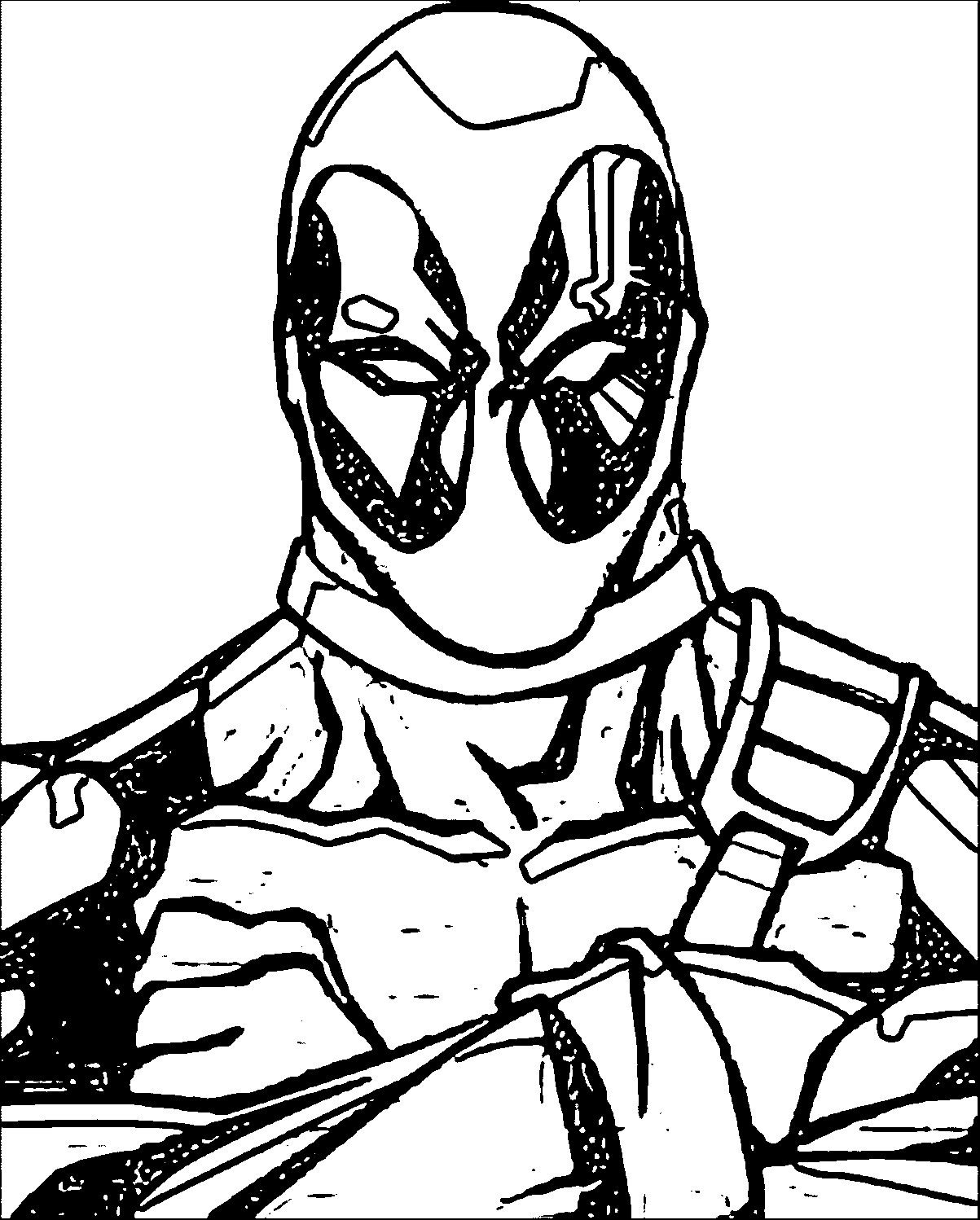 Deadpool Coloring Page WeColoringPage 027 | Wecoloringpage